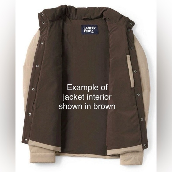 LANDSEND Mens Quilted Stretch Down Jacket With Snap Front 34 to 9 Degrees Temps - Picture 3 of 4